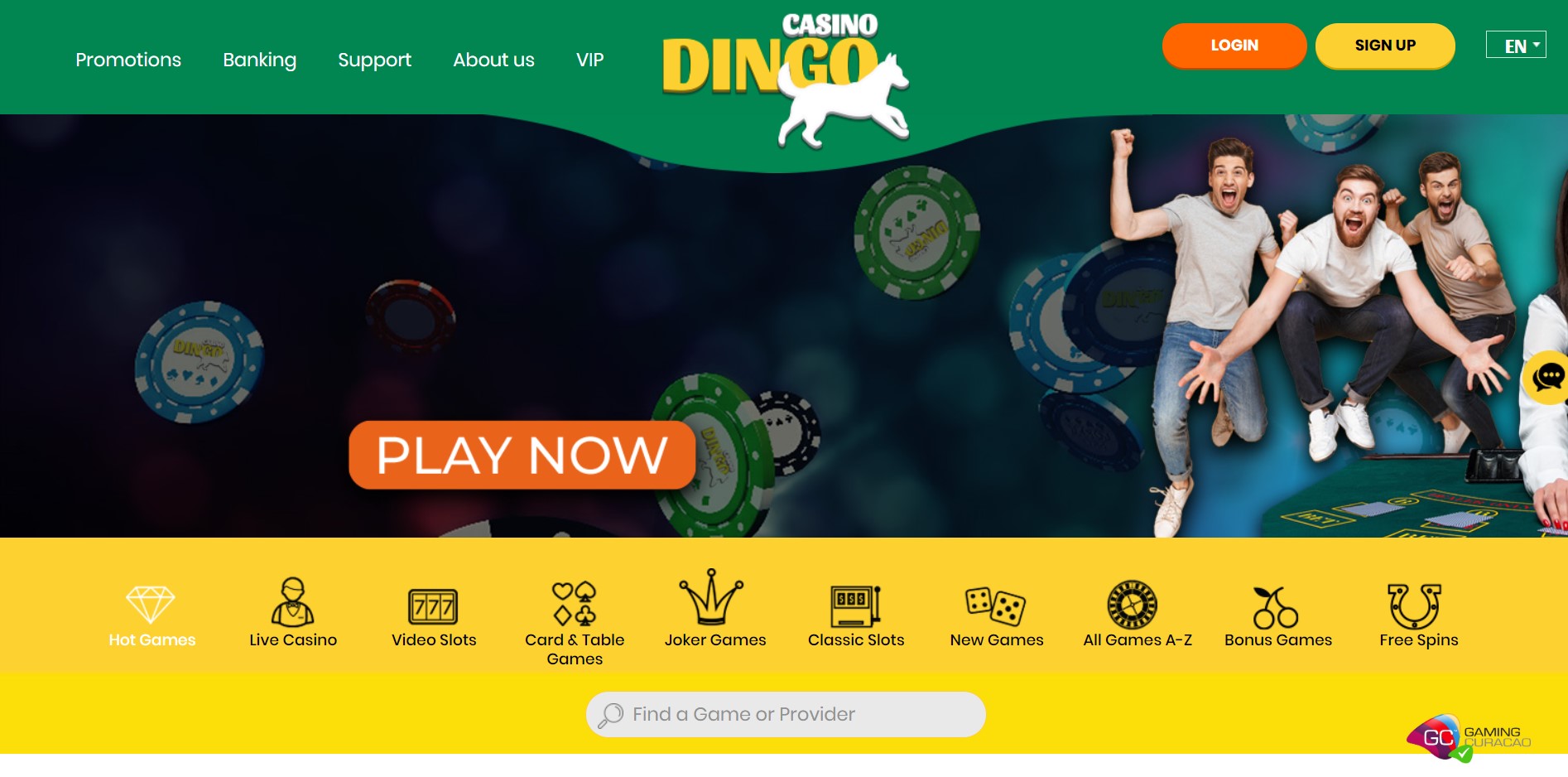 Casino Dingo Play Now