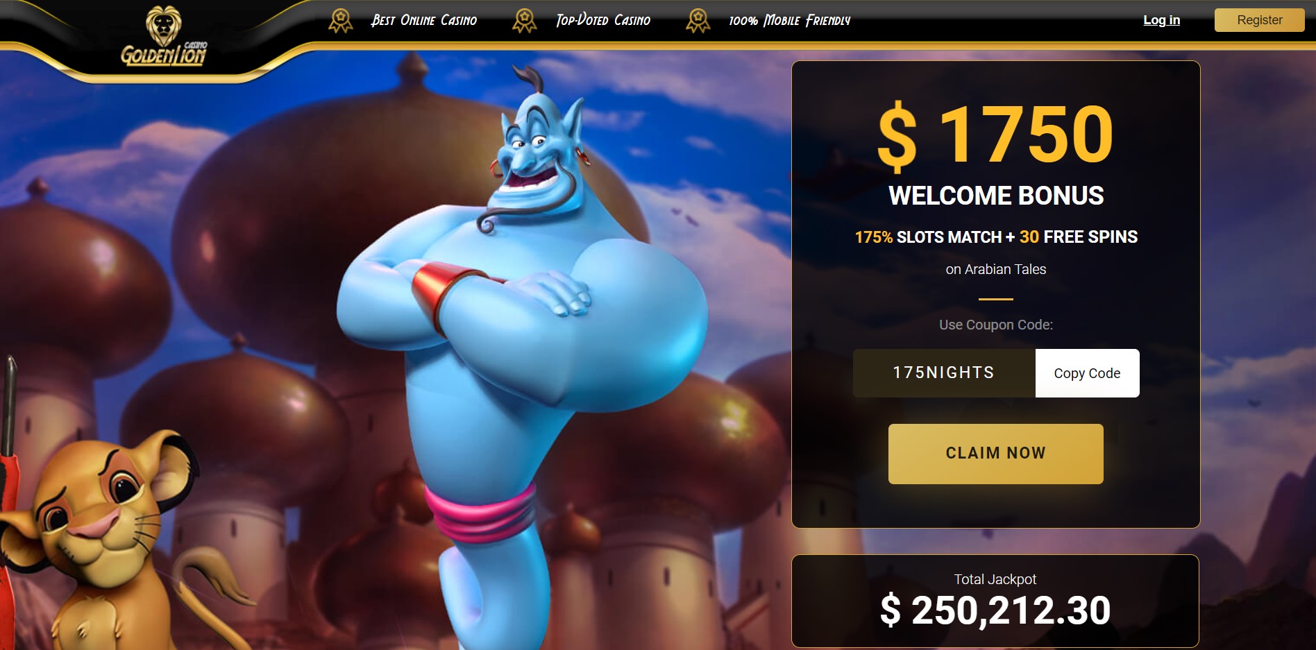 Golden Lion Casino Welcome Bonus