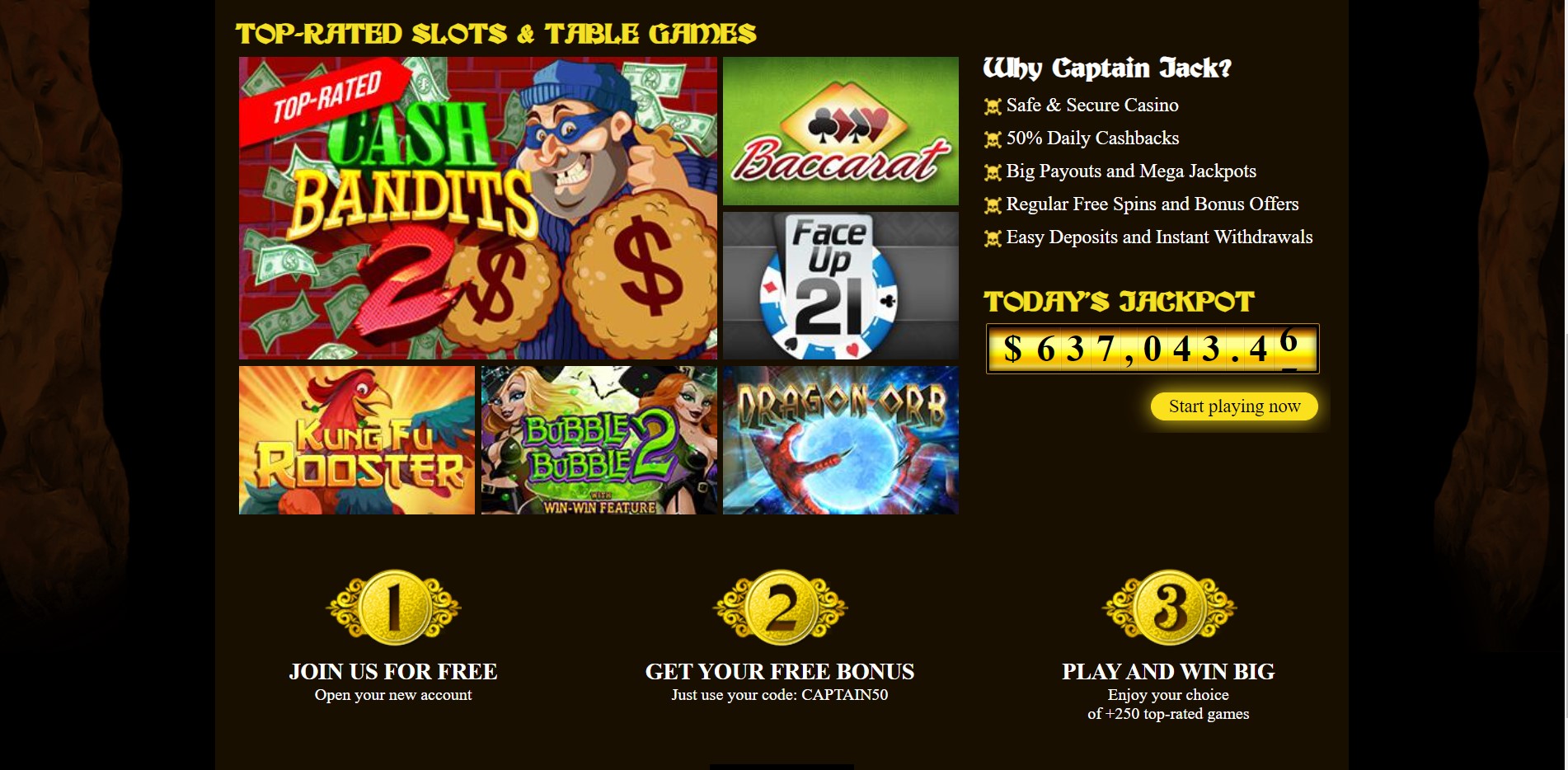 Captain Jack Casino Games