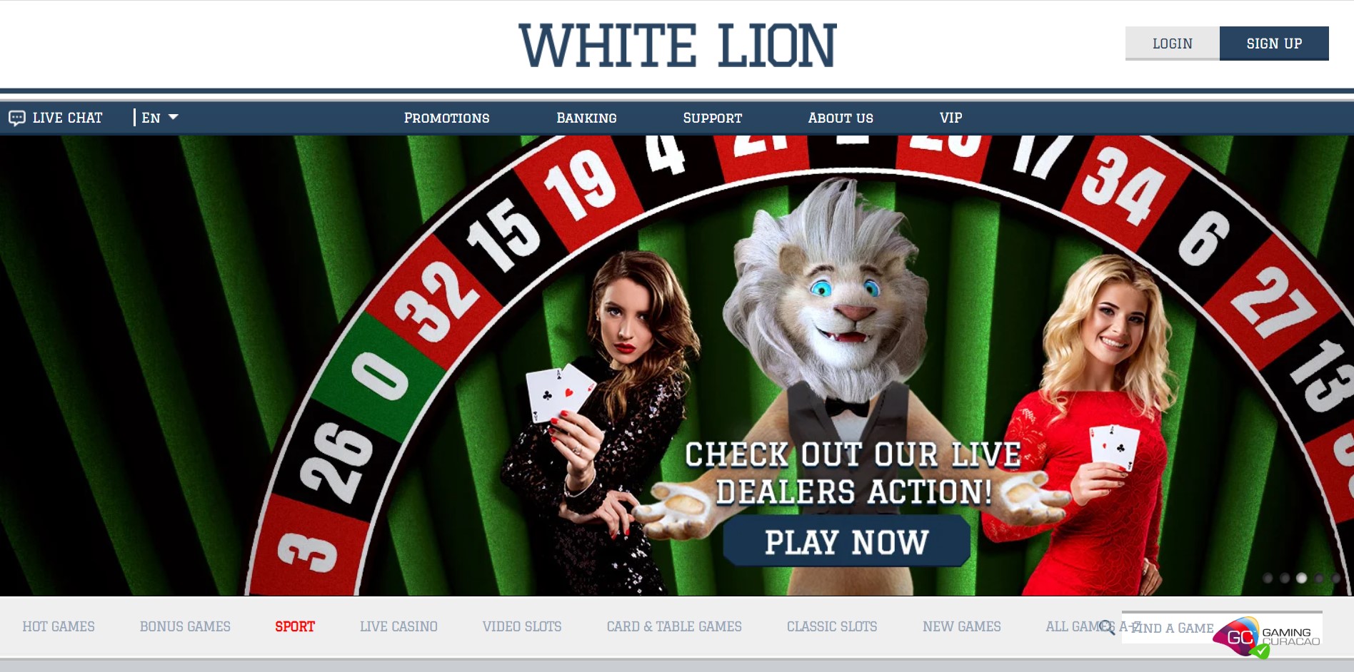 White Lion Live Dealers Casino