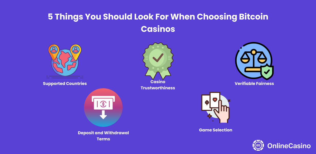 5 Things You Should Look For When Choosing Bitcoin Casinos